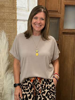 Dakota Dressy Top in Tan