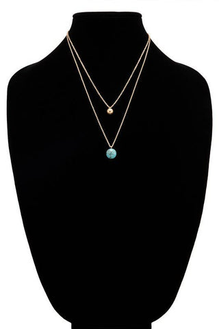 Natural Stone Charms Necklace