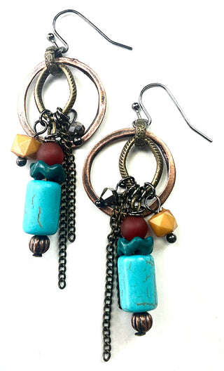 Double Ring Dangle Earring