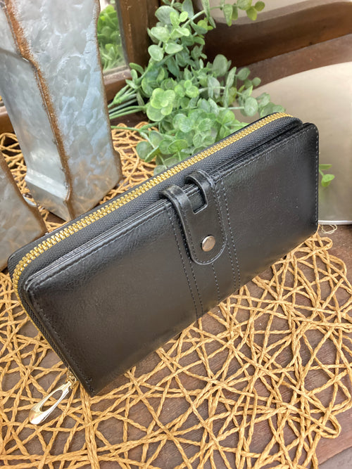 Cassidy Black Leather Wallet