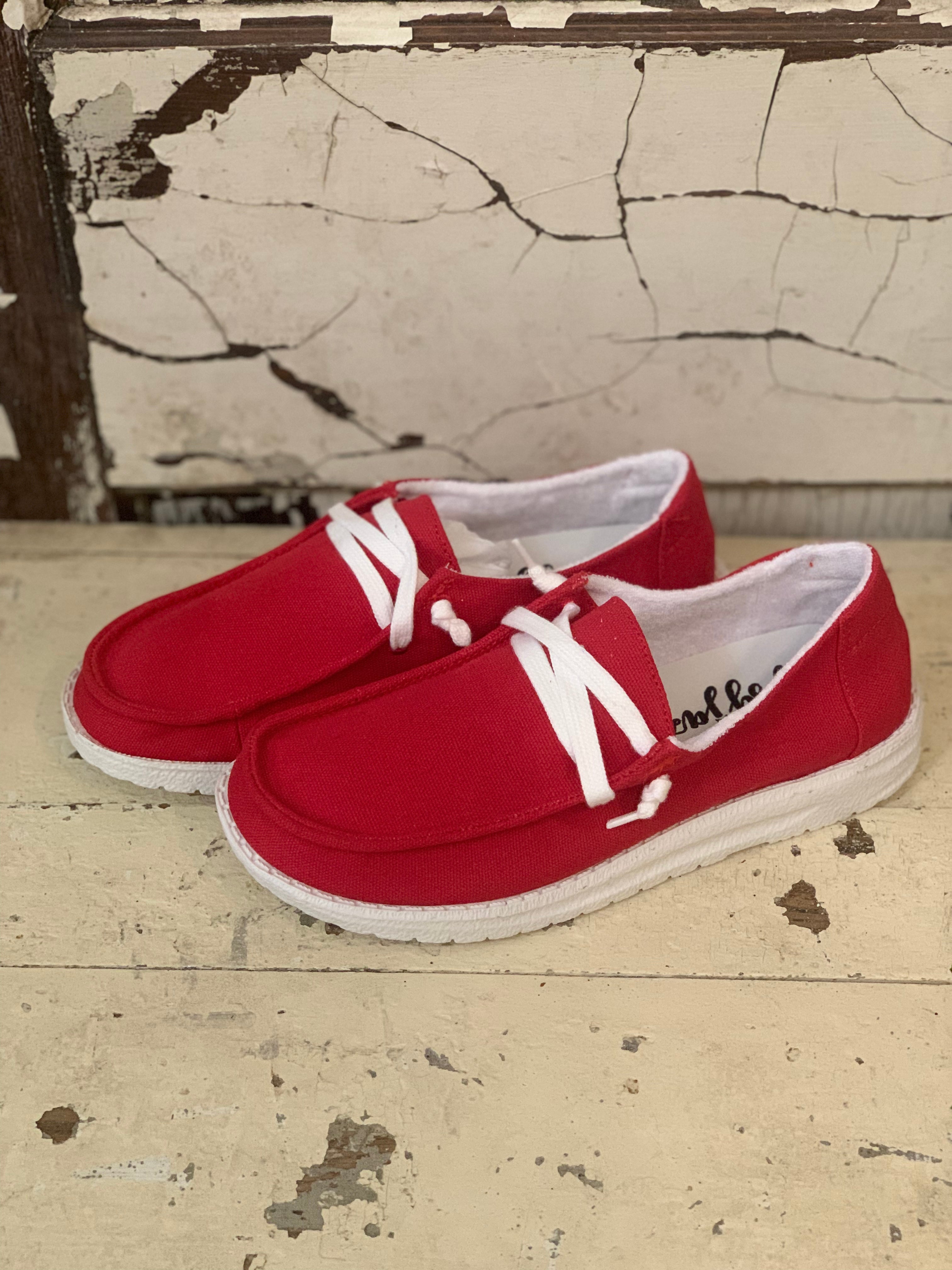 Gypsy Jazz RED Game Day Canvas Shoes
