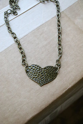 Hammered Heart Necklace