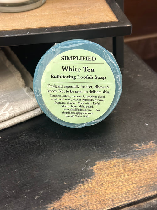 Simplified White Tea Loofah Soap