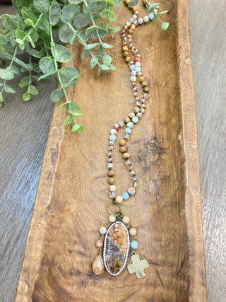 Emma Amazonite & Jasper Necklace