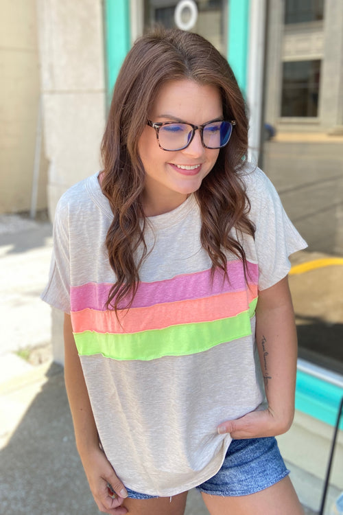 Neon Stripe Top