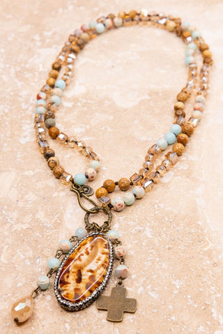 Emma Amazonite & Jasper Necklace