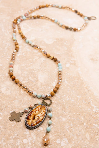 Emma Amazonite & Jasper Necklace