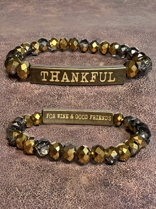 Thankful Beaded Inspiration Bracelet