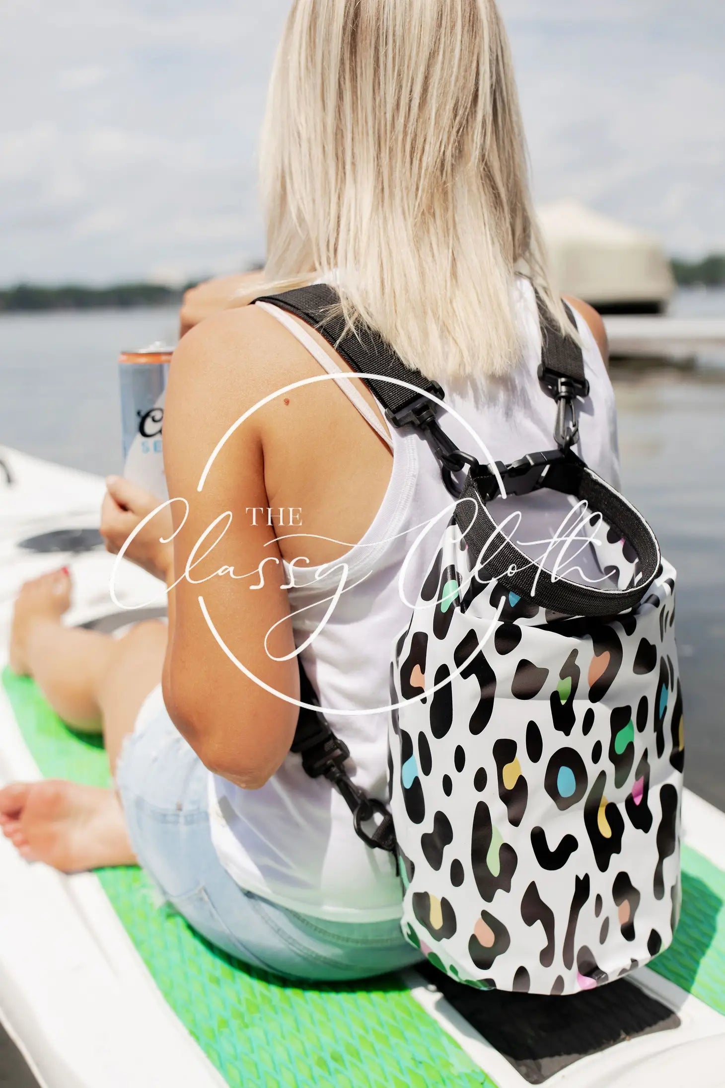 Fun Leopard Waterproof Dry Bag Backpack