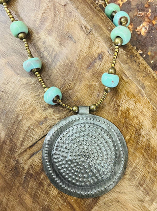 Steel Drum Medallion Necklace