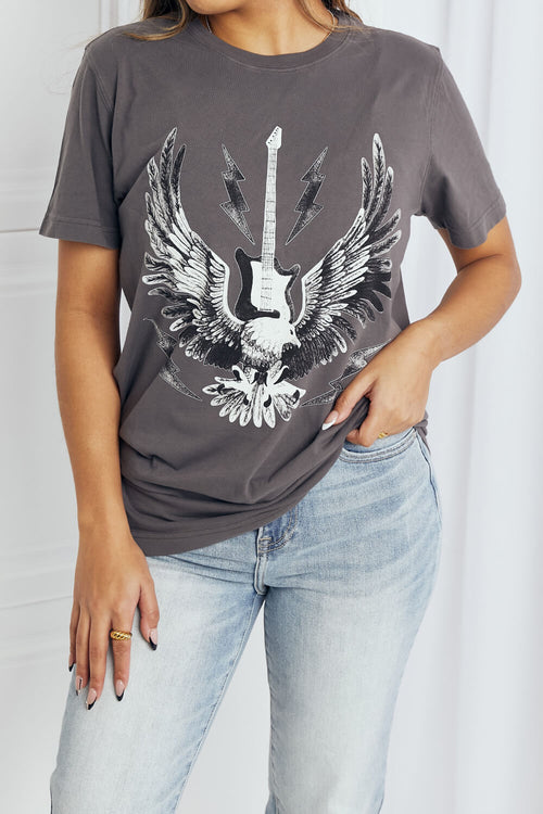 ONLINE EXCLUSIVE ~  Rock & Roll Eagle Graphic Tee Shirt