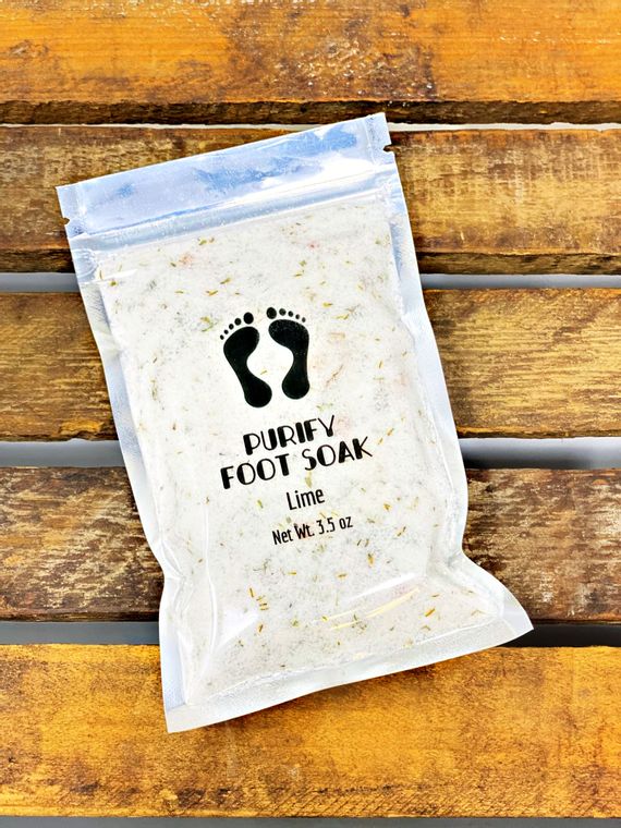Lavender Fizzy Purify Foot Soak with Herbs and Pink Salt